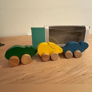 Voila high quality wood toys - Colorful Wooden Animal car Toy Set